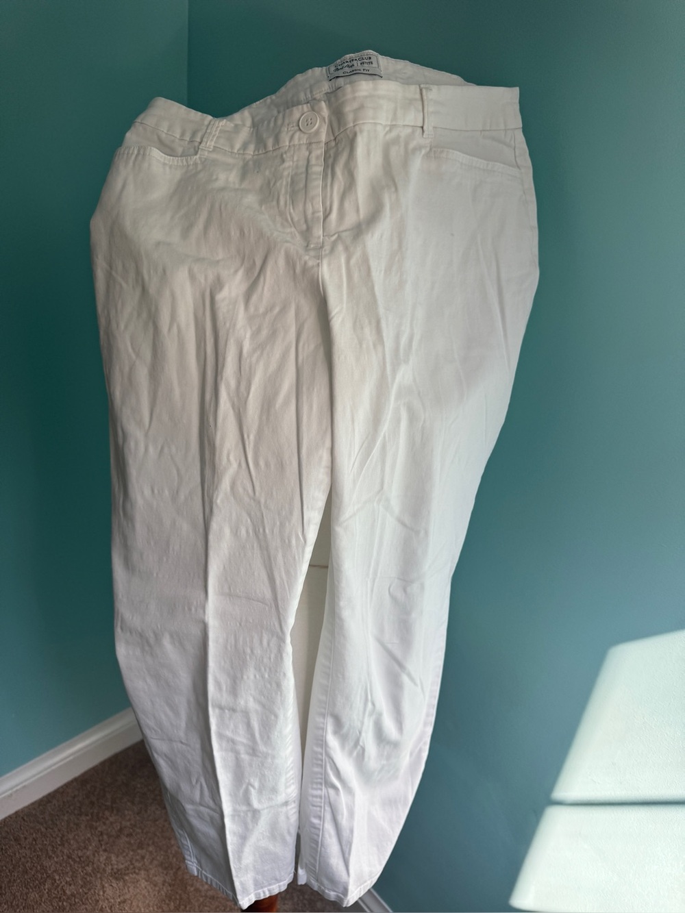 Charter Club White Women's Cotton Chinos